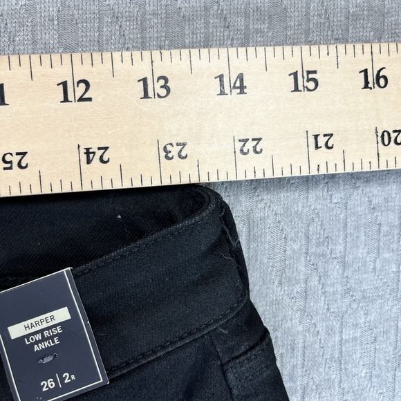 Abercrombie &‎ Fitch Harper Ankle new with tags Black Dress Jeans women 2/26X26 - Picture 4 of 14